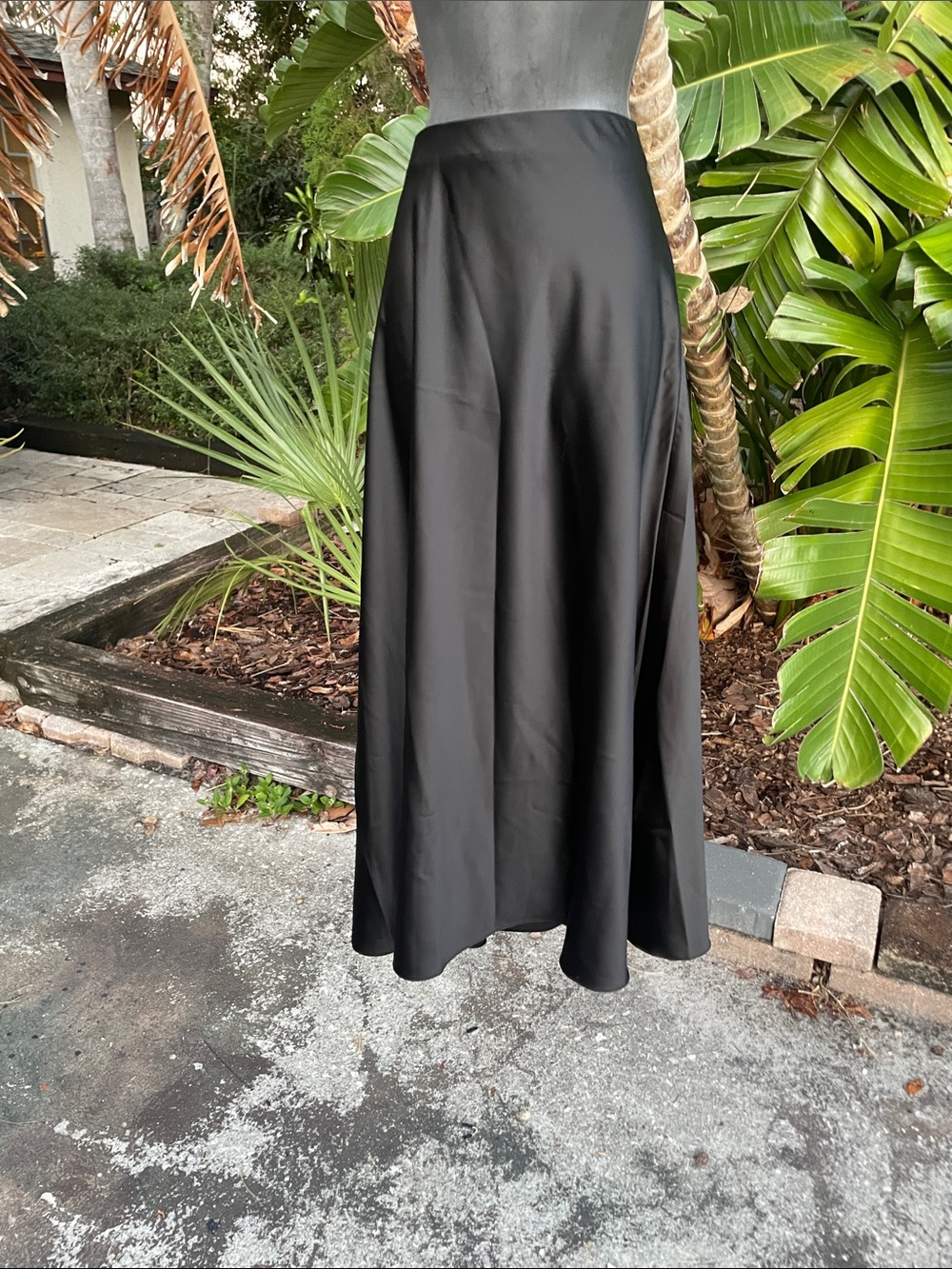 talbots satin maxi skirt